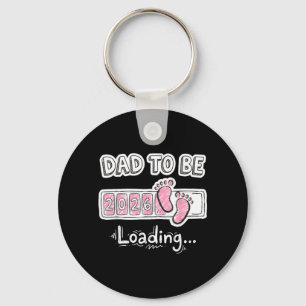 Dad to Be 2026 Loading Little Pink Girl Pregnancy Key Ring