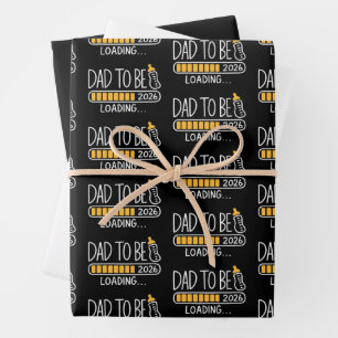 Dad To Be 2026 Promoted to Daddy New Father Wrapping Paper Sheet
