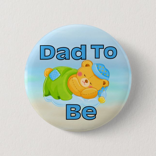 Dad to Be (Boy) 6 Cm Round Badge (Front)