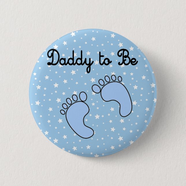 Dad to Be (Boy) 6 Cm Round Badge (Front)