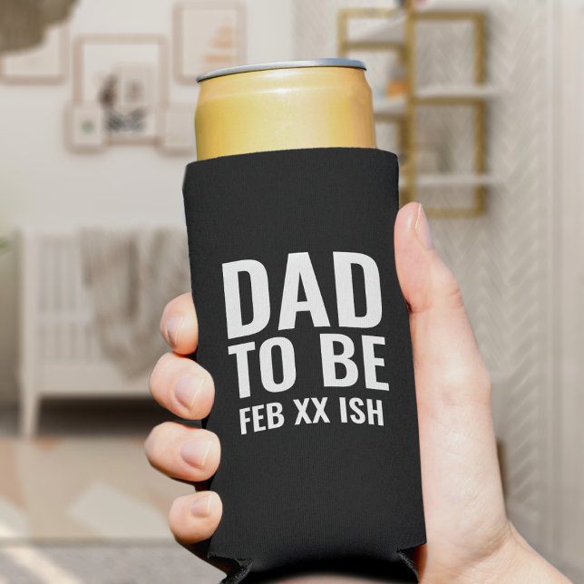 Dad to Be Custom Baby Due Date Can Cooler (Creator Uploaded)