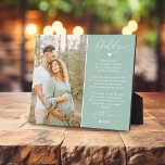Dad to Be | Daddy from Bump Keepsake Photo Plaque<br><div class="desc">Daddy from Bump - This contemporary keepsake photo plaque is the perfect gift this father's day for dads to be! Background can be changed to any colour,  and message/poem can be customised to make it personal to you. Could also be a special gift for birthdays,  anniversaries or christmas.</div>