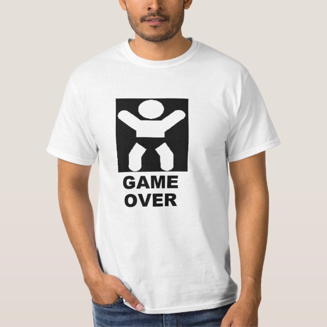DAD TO BE 'GAME OVER'  PREGNANCY T-Shirt (Front)