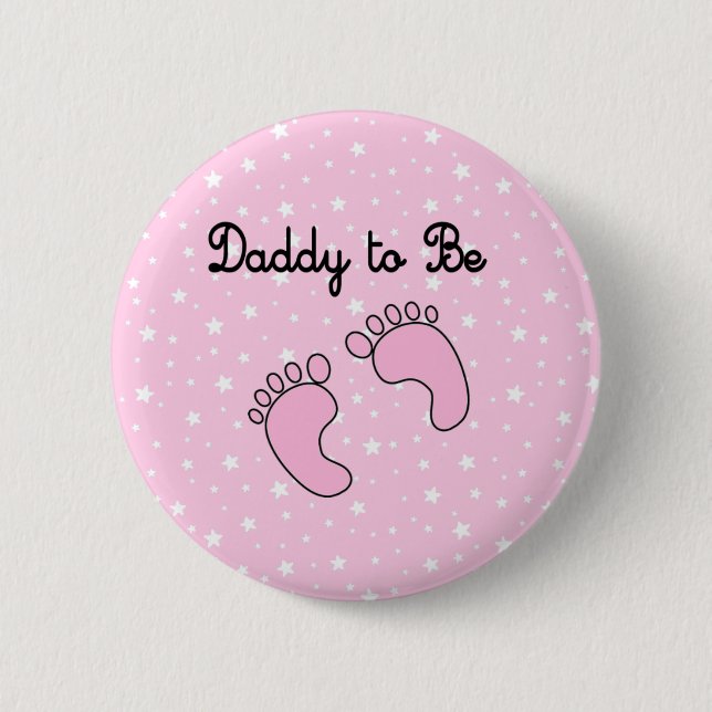Dad to Be (Girl) 6 Cm Round Badge (Front)