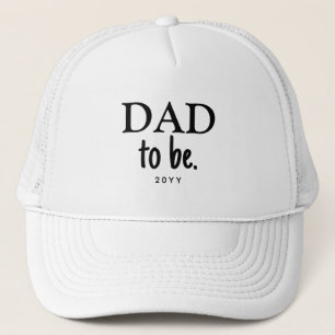 Dad To Be Modern Typography Custom Trucker Hat