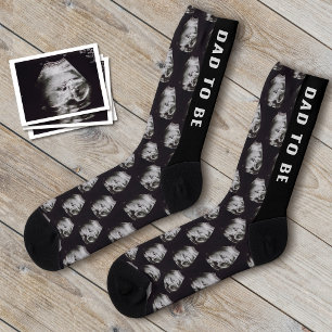 Dad to Be Ultrasound Photo 1st Father's Day Socks