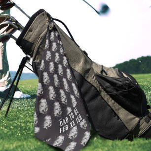 Dad to Be Ultrasound Photo 1st Father's Golf Towel