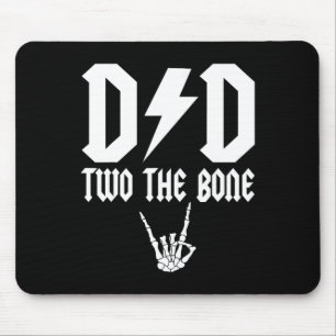 Dad Two The Bone Skeleton Hand Family Birthday Boy Mouse Pad