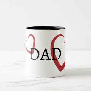 DAD Typography Two-Tone Coffee Mug
