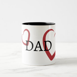 DAD Typography Two-Tone Coffee Mug