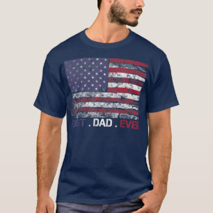 Dad USA American Flag Daddy Father's Day Dada Papa T-Shirt