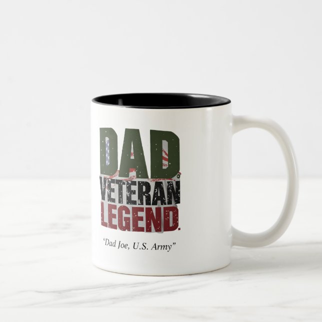 Dad Veteran Legend Mug – Custom Gift for Him (Right)