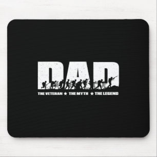 Dad Veteran Myth Legend Fathers Day Dad Grandpa Ve Mouse Pad