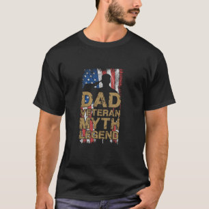 Dad Veteran Myth Legend Proud Veteran Graphic T-Shirt
