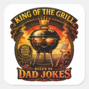 Dad Vintage Retro Father's Day Design Square Sticker