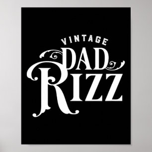 Dad Vintage Rizz For Fathers Day Poster