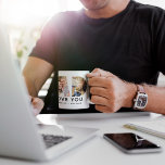 Dad We Love You 3 Photo Letter Coffee Mug<br><div class="desc">Make Dad smile every morning with this creative photo mug featuring oversized D-A-D letters filled with three favourite pictures, paired with We Love You and custom kids names beneath. Each letter becomes a mini photo frame, creating a unique and eye-catching design that wraps around the mug. All photos and names...</div>