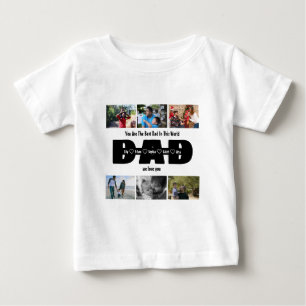 Dad, We Love You – Fathers Day 6 Photo Collage Baby T-Shirt