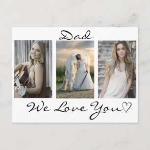Dad, We Love You Father's Day Photo Postcard