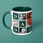 Dad We Love You Hunter Green Custom Photo Collage Mug<br><div class="desc">Dad We Love You Hunter Green Custom Photo Collage Mug. The perfect gift for Father's Day. Personalise this custom 7 photo collage design with your own pictures.</div>