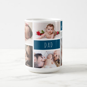 Dad We Love You Photo Collage Coffee Mug