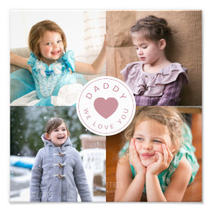 Dad We Love You Photo Collage Print