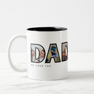 DAD We love you Photo Gift Two-Tone Coffee Mug