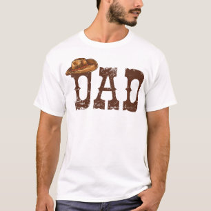 Dad Western Family Matching Birthday Cowboy Cowgir T-Shirt