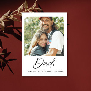 Dad Will You Walk Me Down The Aisle Father Bride Invitation