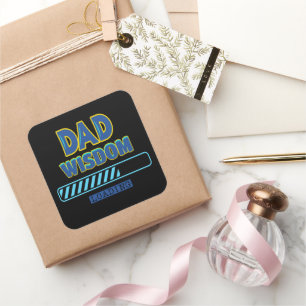 Dad Wisdom Loading Square Sticker