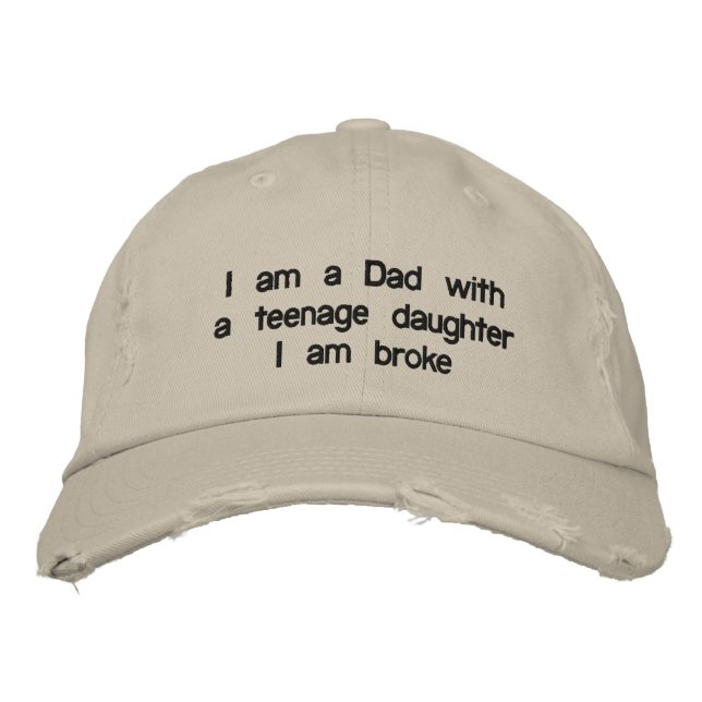 DAD WITH A "DAUGHER" BASEBALL CAP OR HAT (Front)