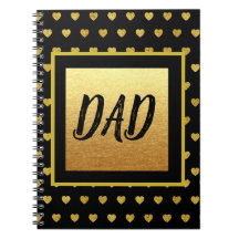 Dad with Golden Heart Black Gold theme