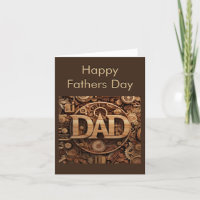 DAD Wood Mechanic Automotive card