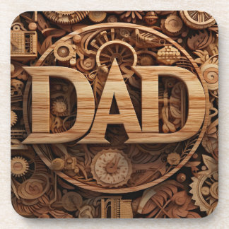 DAD Wood Mechanic Automotive Coaster