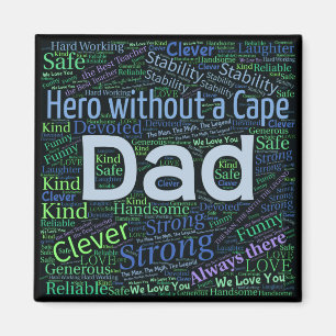 Dad Word Art Magnet