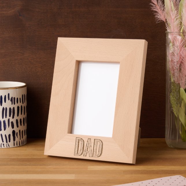 DAD Word Cloud Engraved Frame - Father's Day Hero  (Left)