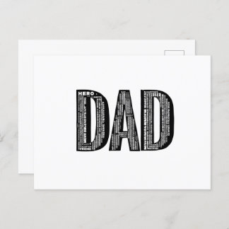 DAD Word Cloud - Father's Day Postcard