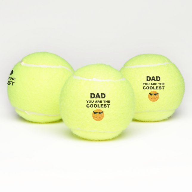Dad You Are The Coolest Funny Novelty Tennis Balls (Multi)
