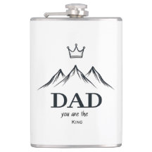  "Dad, You Are the King" Custom Flask