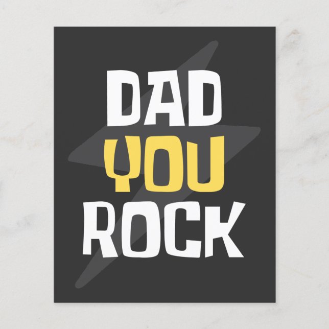 Dad You Rock - Father's Day / Birthday Gift (Front)