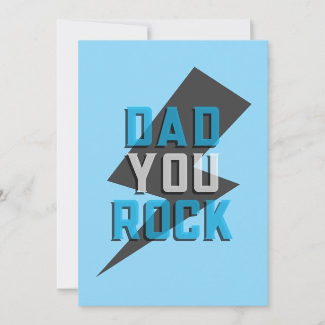 Dad You Rock Father's Day Card (Front)