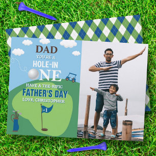 Dad You're A Hole In One Father's Day Photo Card