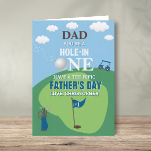 Dad You're A Hole In One Golf Father's Day Photo Card