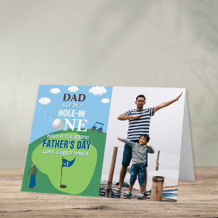 Dad You're A Hole In One Golf Father's Day Photo Card