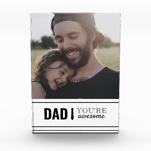 Dad You're Awesome Daddy's Girl Photo Father's Day (Front)