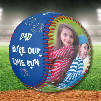 Dad You're Our Home Run 2 Photos Date Baseball