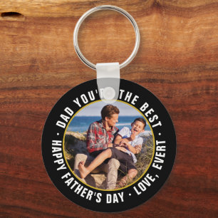 Dad You're the Best Father's Day Photo Key Ring