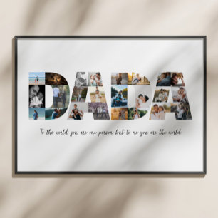 Dada 24 Photo Collage Gift for First Father's Day Poster