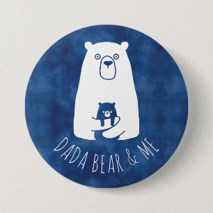 DADA BEAR & ME Dad Kids Daughter Son Dada Bear 7.5 Cm Round Badge