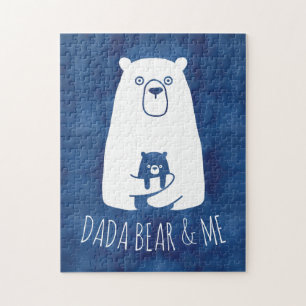 DADA BEAR & ME   Dad Kids Daughter Son Dada Bear  Jigsaw Puzzle